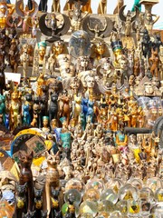 Typical merchandise of souvenirs in Cairo (Egypt)