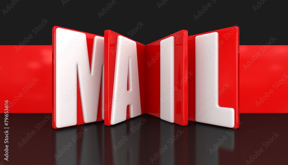 Poster label mail (clipping path included)