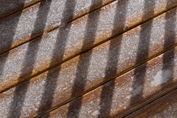 Ice Coated Deck Boards