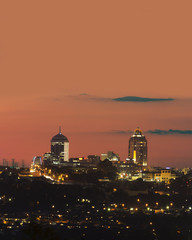 Naklejka premium Sandton Skyline, Johannesburg, Gauteng, RPA.