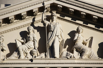 Detail Shot Of Statues On California State Capitol