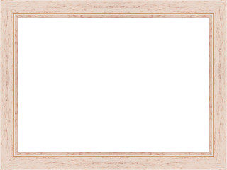 Wooden frame on white