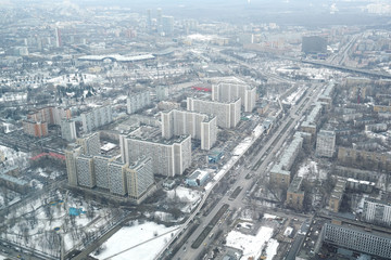 Naklejka na ściany i meble View from Ostankino television tower