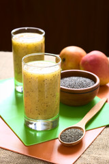 Chia seed (lat. Salvia hispanica) and mango juice