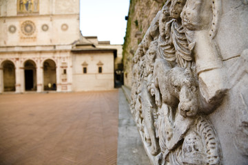Cathedral square, Spoleto, Umbria