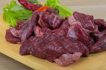 Raw venison