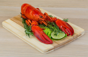 Boiled lobster