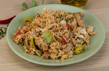 Fried rice with pork