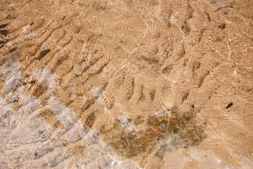 The surface of the river