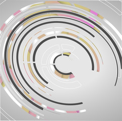 Abstract technology circles background