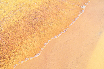 Sand beach and wave