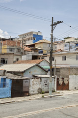 Fototapeta na wymiar Poverty in the favela of Sao Paulo city
