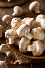 Raw Organic White Mushrooms