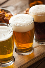 Assorted Beers in a Flight