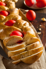 Obraz na płótnie Canvas Homemade Greek Easter Bread