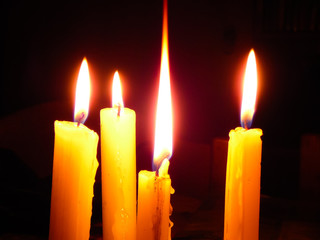Burning candles