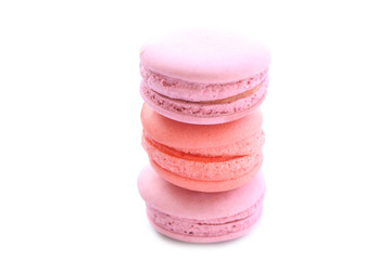 macaroons on white.