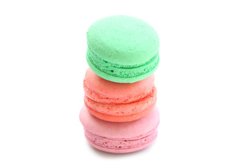 macaroons on white.