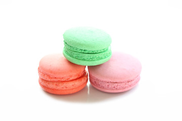 macaroons on white.