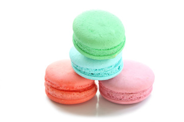 macaroons on white.