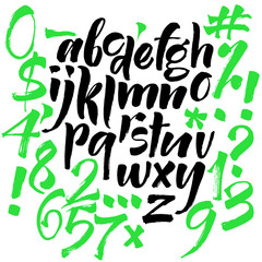Vector alphabet. Hand drawn letters.