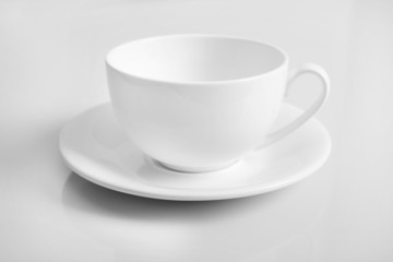 White cup isolated on white