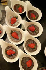 Strawberry chocolate cake.