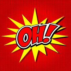 Oh! Comic Speech Bubble, Cartoon.