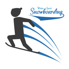 Snowboarding design, vector illustration.