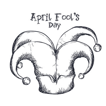 April fools day design, vector illustration.