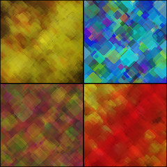 Set of Abstract Geometrical Multicolored Backgrounds