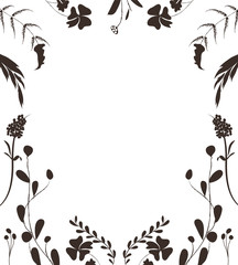 Obraz premium Hand Drawn silhouette Frame Background
