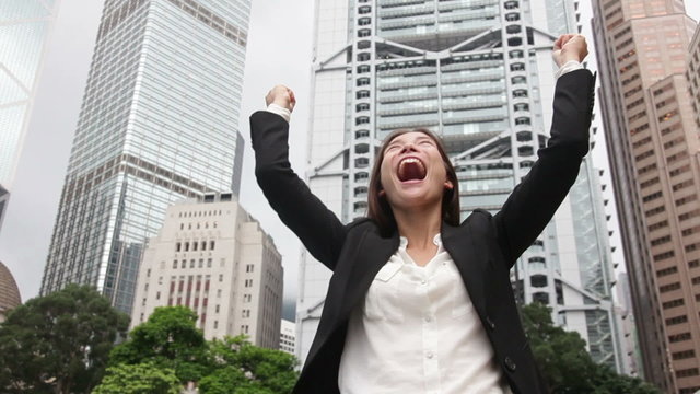 Business success with successful woman, Hong Kong