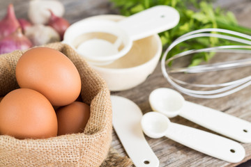 closeup egg ingredient raw food