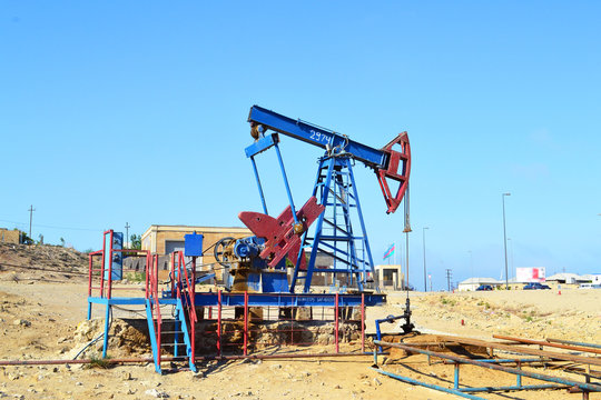 Oil wells in Baku, Azerbaijan
