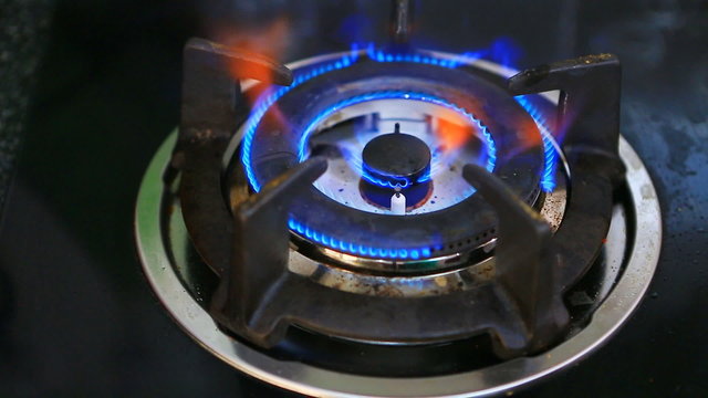 Open gas stove for cooking
