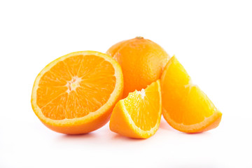 Naklejka na ściany i meble fresh orange isolated on white