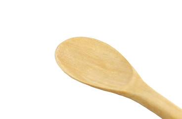 ladle wood isolated on white background.