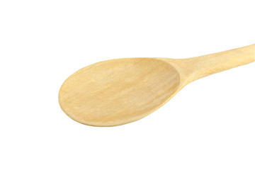 ladle wood isolated on white background.