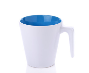 White ceramic glass on white background