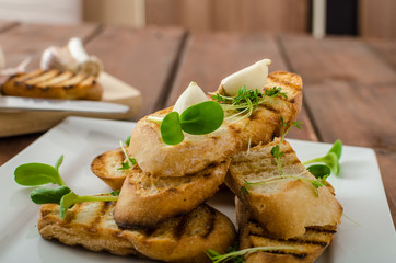 Garlic toast toasted panini