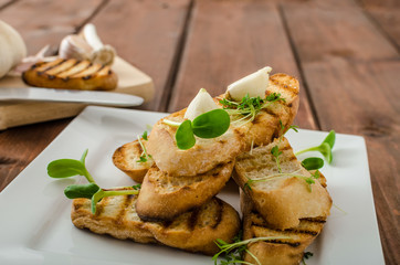 Garlic toast toasted panini