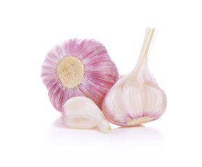 Garlic isolated on white background