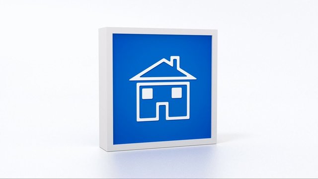 blue home sign