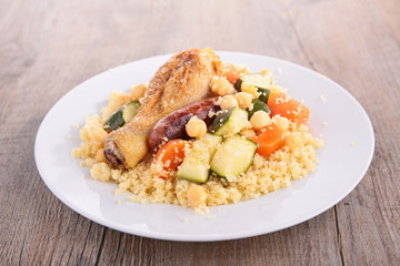 couscous with vegetable and meat