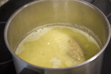 Boiling broth