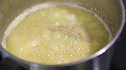 Boiling broth