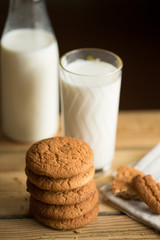 Morning breakfast with milk peschene