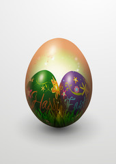 Realistic Painted Easter Egg