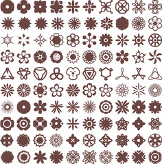 Flowers Vector Shapes Set 2